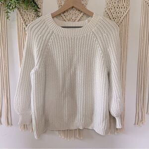 AERIE Women’s Cable Knit Cozy Sweater Cream Size Small